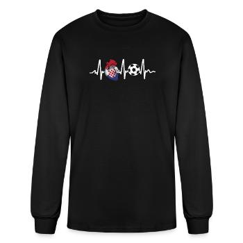 Croatia Soccer - Men's Long Sleeve T-Shirt - black - Front
