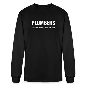 Plumbers The crack investigation unit - Men's Long Sleeve T-Shirt - black - Front