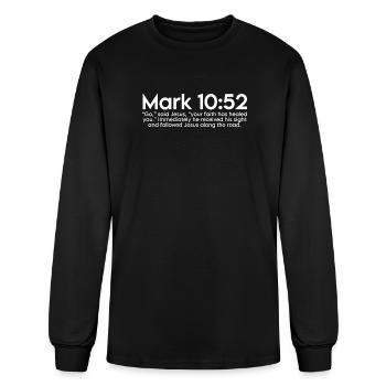 Mark verse  - Men's Long Sleeve T-Shirt - black - Front