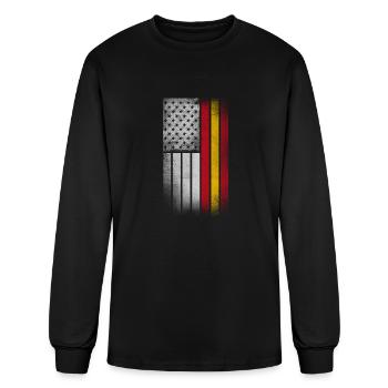 Spanish American Flag - Half Spanish Half American - Men's Long Sleeve T-Shirt - black - Front