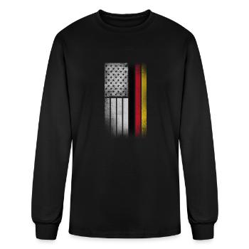 German American Flag - Half German Half American - Men's Long Sleeve T-Shirt - black - Front