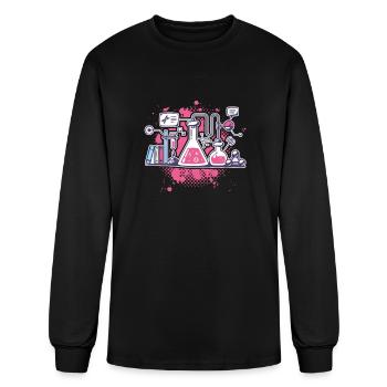 laboratory tee shirt - Men's Long Sleeve T-Shirt - black - Front