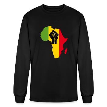 Africa black power - Men's Long Sleeve T-Shirt - black - Front