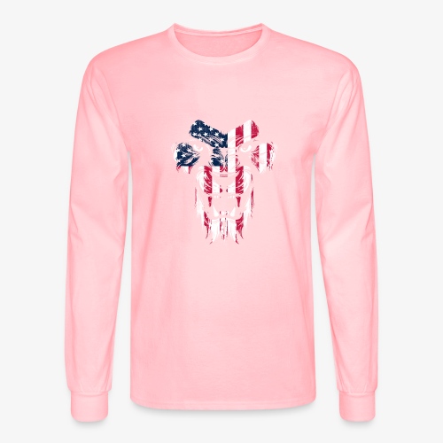 American Flag Lion - Men's Long Sleeve T-Shirt
