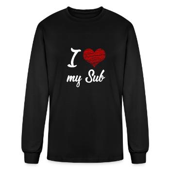 I love my Sub Submissive - Men's Long Sleeve T-Shirt - black - Front