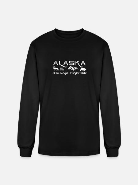 Rustic Alaska The Last Frontier Alaskan Outdoors - Men's Long Sleeve T-Shirt - black