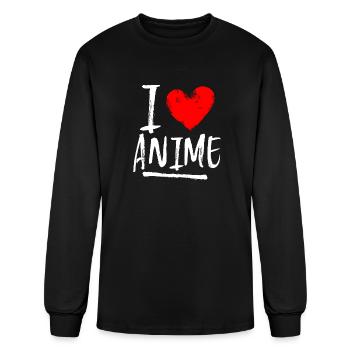 I love anime - Men's Long Sleeve T-Shirt - black - Front