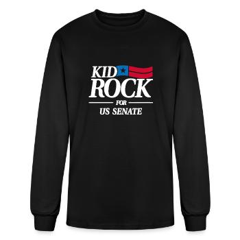 Kid Rock For Us Senate American Badass T Shirts - Men's Long Sleeve T-Shirt - black - Front