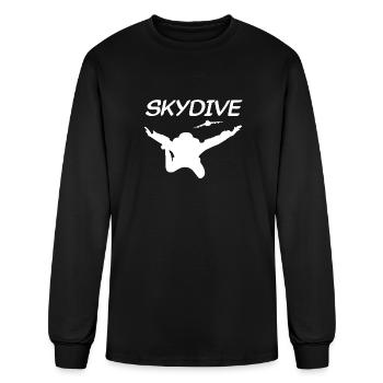 Skydive Skydiver Free Fall Skydiving - Men's Long Sleeve T-Shirt - black - Front