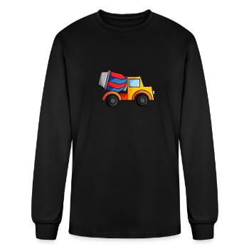 Construction Site Concrete Mixer - Men's Long Sleeve T-Shirt - black - Front