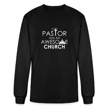 Funny Pastor Gift Perfect Gift For Pastors Awesome - Men's Long Sleeve T-Shirt - black - Front