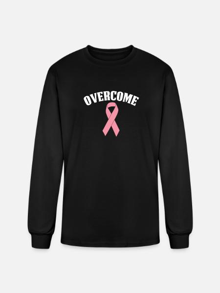 Overcome | Breast Cancer - Men's Long Sleeve T-Shirt - black