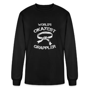 Grappler Grappling World's Okayest Grappler - Men's Long Sleeve T-Shirt - black - Front