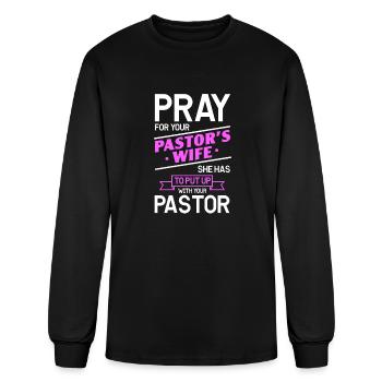 Pastor`s Wife - Men's Long Sleeve T-Shirt - black - Front