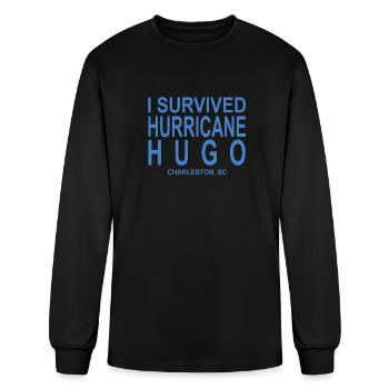 i survived hurricane hugo t shirt - Men's Long Sleeve T-Shirt - black - Front