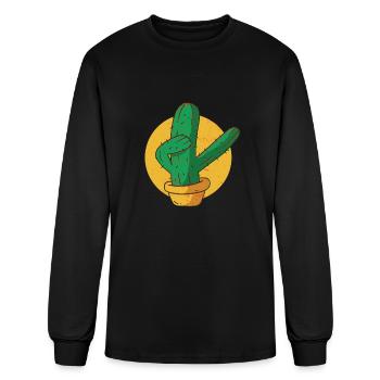DabbingCactus - Men's Long Sleeve T-Shirt - black - Front