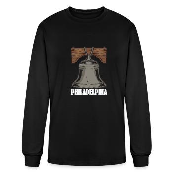 Philly - Liberty Bell Eagle - Philadelphia - Men's Long Sleeve T-Shirt - black - Front