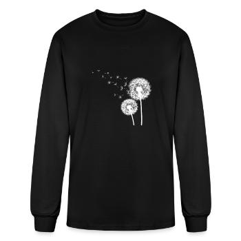 Pusteblumen Pusteblume Löwenzahn Blume Wildkraut S - Men's Long Sleeve T-Shirt - black - Front
