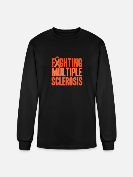 MS Multiple Sclerosis Awareness - Men's Long Sleeve T-Shirt - black