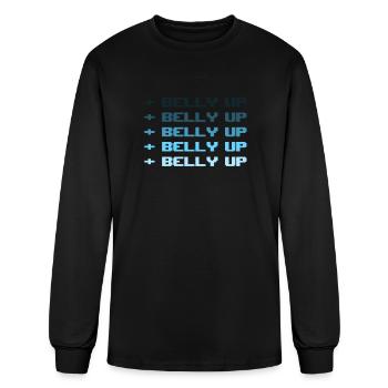 Belly up belly up belly level up funny chubby game - Men's Long Sleeve T-Shirt - black - Front