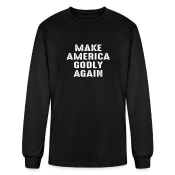 make america godly again - Men's Long Sleeve T-Shirt - black - Front