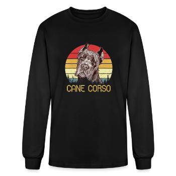 cane corso - cadeau cane corso - T-shirt à manches longues Homme - noir - Devant