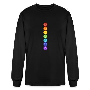 7 Chakra root chakra yoga meditation - Men's Long Sleeve T-Shirt - black - Front
