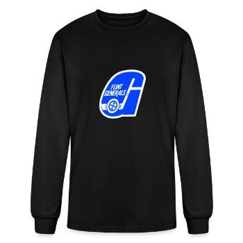 Flint Generals Vintage Hockey Logo - Men's Long Sleeve T-Shirt - black - Front