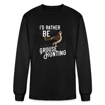 Ruffed Grouse Bird Gift Hunting Spruce Grouse - Men's Long Sleeve T-Shirt - black - Front
