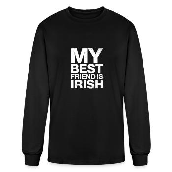 My Best Friend Is Irish. I Love Ireland - Men's Long Sleeve T-Shirt - black - Front
