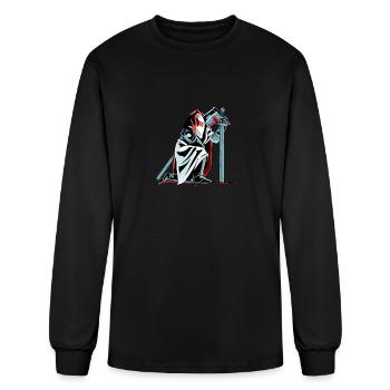 Knight Templar God Is My Father - Men's Long Sleeve T-Shirt - black - Front