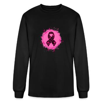 Cancer Awareness Breast Cancer Survivors Gift - Men's Long Sleeve T-Shirt - black - Front