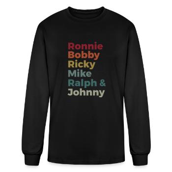 Ronnie Bobby Ricky Mike Ralph and Johnny Retro - Men's Long Sleeve T-Shirt - black - Front