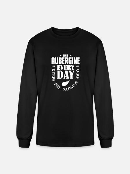 aubergine every day - Men's Long Sleeve T-Shirt - black