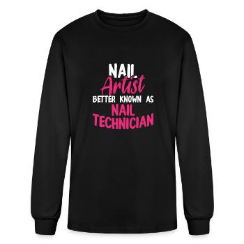 Nail Technician Art Nail Tech Artist Manicurist - Men's Long Sleeve T-Shirt - black - Front