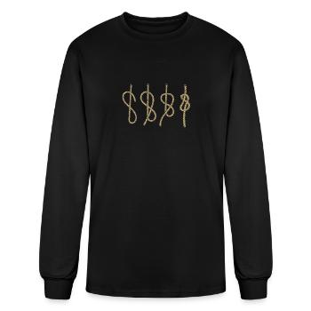 Knots Climbing Figure Eight Knots - Men's Long Sleeve T-Shirt - black - Front