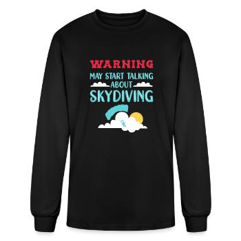 Talking About Skydiving Skydive Skydiver - Men's Long Sleeve T-Shirt - black - Front