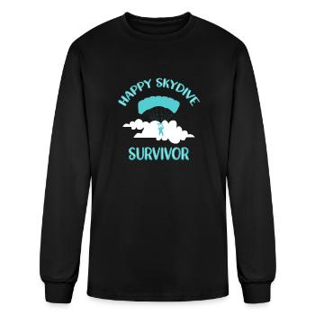 Skydiving Skydive Survivor Skydiver - Men's Long Sleeve T-Shirt - black - Front