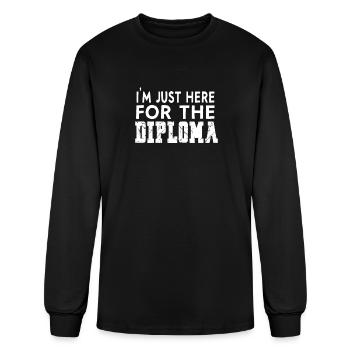 Je suis juste ici pour le diplôme, je suis diplômé Tee - T-shirt à manches longues Homme - noir - Devant