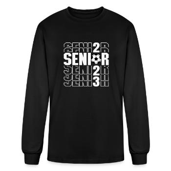 Class of 2023 Soccer Senior Seniors Back to School - Men's Long Sleeve T-Shirt - black - Front