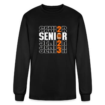 Class of 2023 Football Senior Back to School - Men's Long Sleeve T-Shirt - black - Front