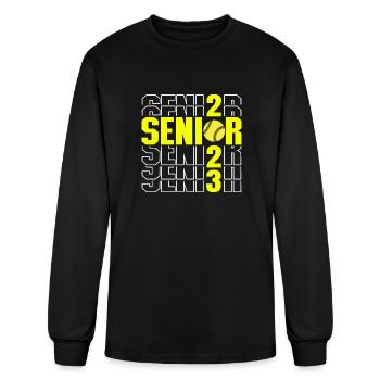 Class of 2023 Softball Senior Back to School - Men's Long Sleeve T-Shirt - black - Front