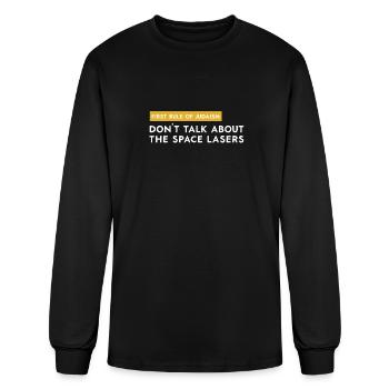 Jewish Space Laser Funny Trending Secret Jewish - Men's Long Sleeve T-Shirt - black - Front