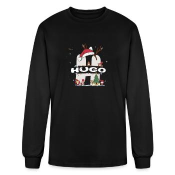 Hugo Christmas - Hugo Name funny Xmas - Men's Long Sleeve T-Shirt - black - Front