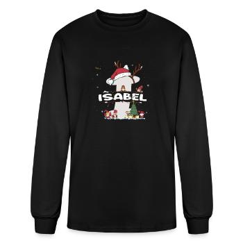 Isabel Christmas - Isabel Name funny Xmas - Men's Long Sleeve T-Shirt - black - Front