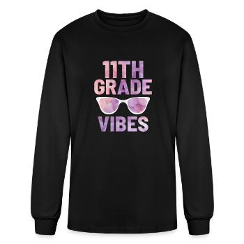Eleven Grade Vibes | Back To School - Men's Long Sleeve T-Shirt - black - Front
