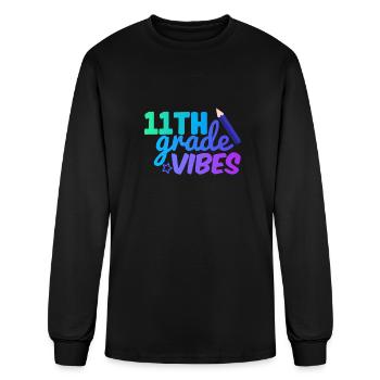 Eleven Grade Vibes | Back To School - Men's Long Sleeve T-Shirt - black - Front
