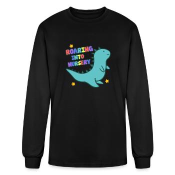Roaring Into Nursery Cute Dinosaur Back To School - Men's Long Sleeve T-Shirt - black - Front