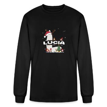 Lucia Christmas - Lucia Name funny Xmas - Men's Long Sleeve T-Shirt - black - Front
