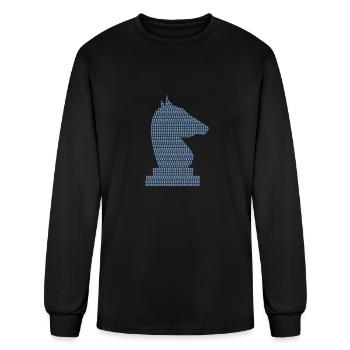 Chess player chess horse with horse head - Men's Long Sleeve T-Shirt - black - Front